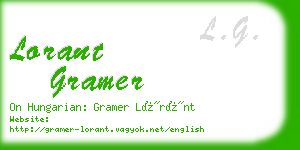 lorant gramer business card